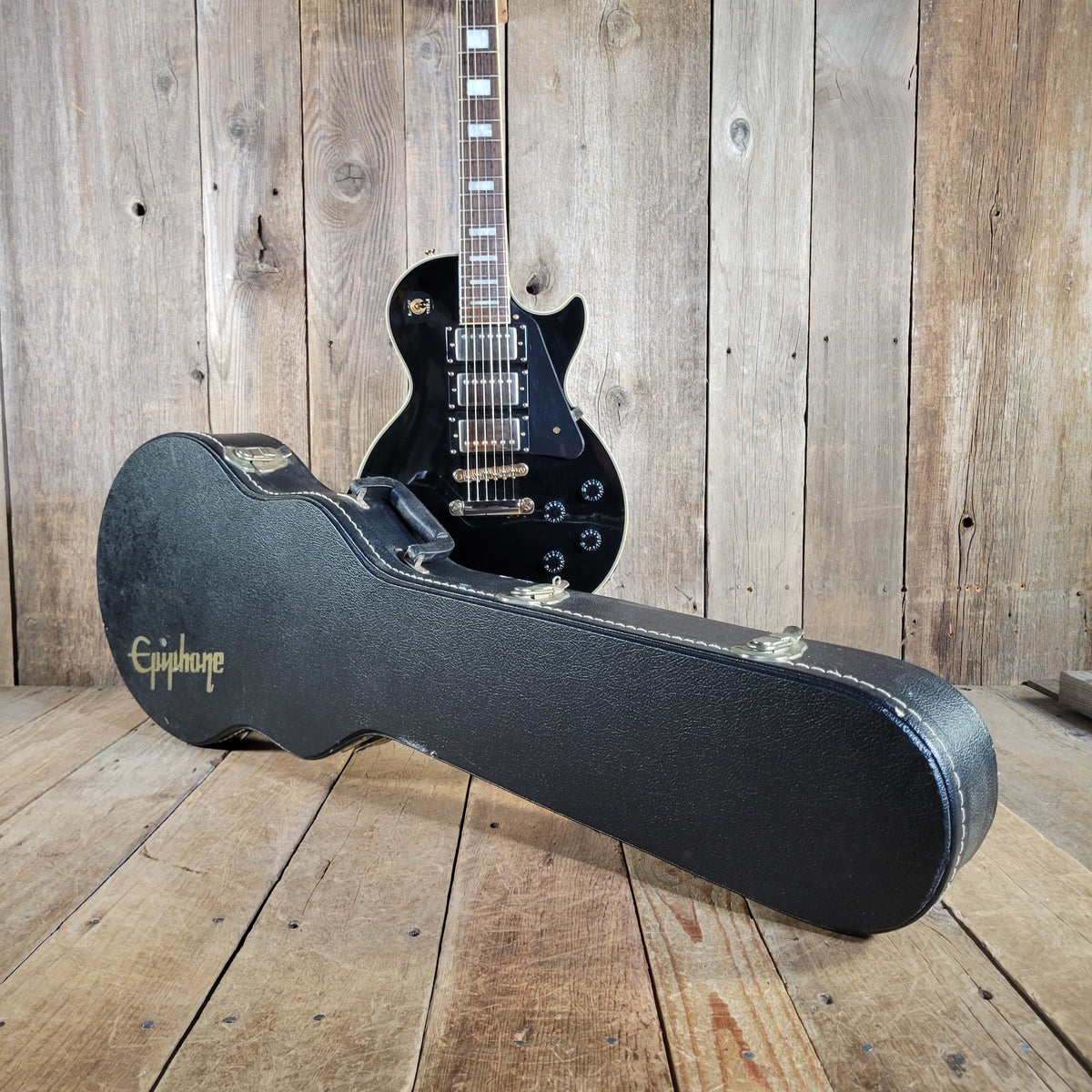 Epiphone 2005 Les Paul Custom Black Beauty w/ Original Case, Very Good