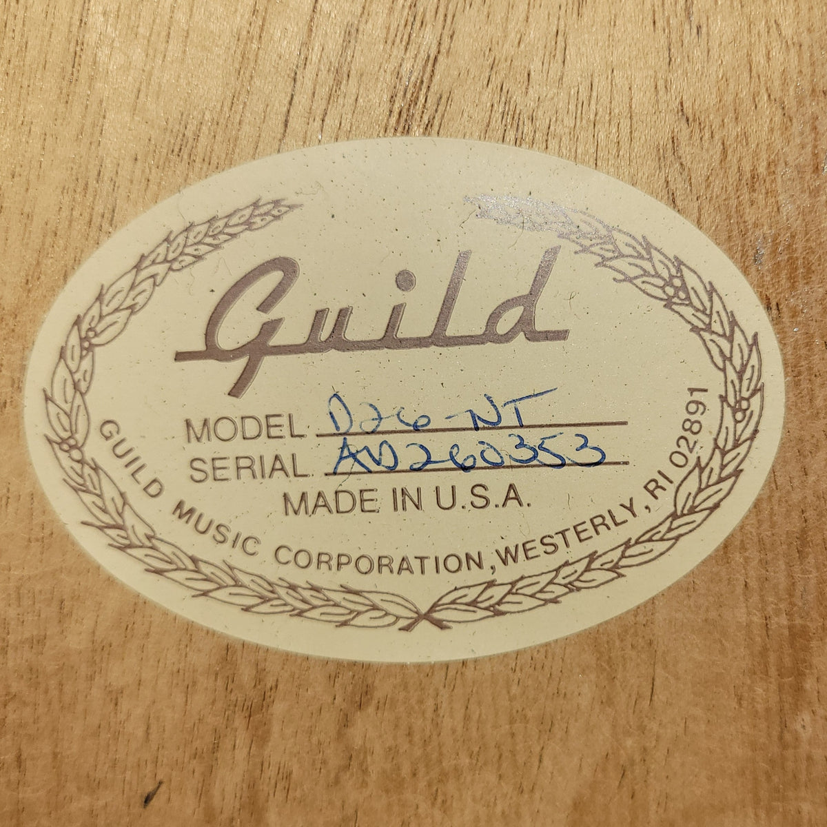 Guild 1995 D26-NT Westerly w/ Original Case, Excellent
