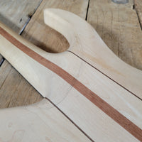 Unbranded Bass Project Neck Through Unfinished Maple, Bubinga, Walnut