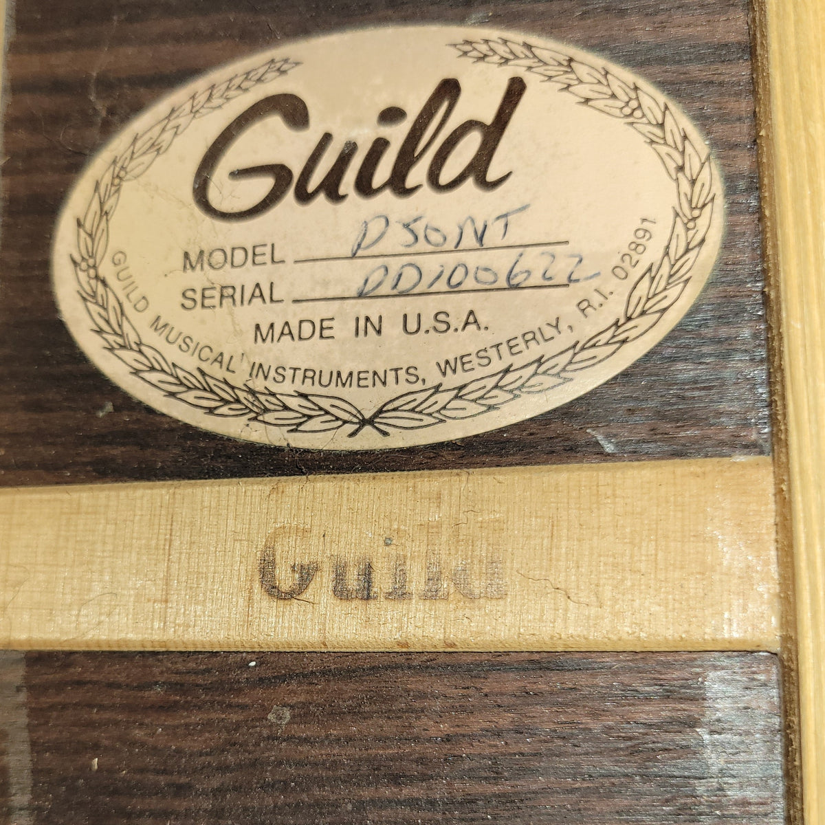 Guild 1980 D-50NT Acoustic All Original w/ Hard Case, Excellent