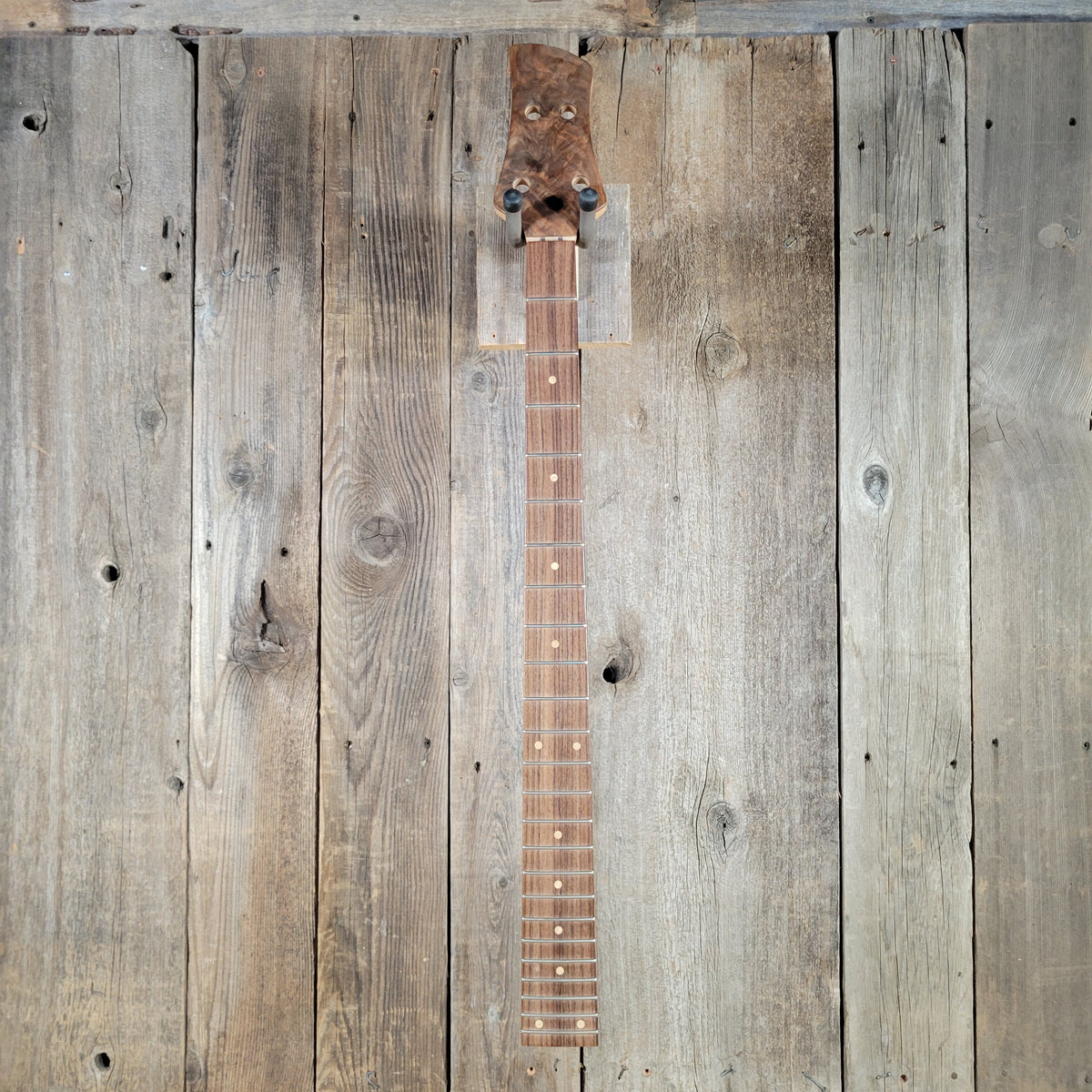 Unbranded Figured Walnut & Maple Bass Body & Neck Unfinished Project, Excellent Condition