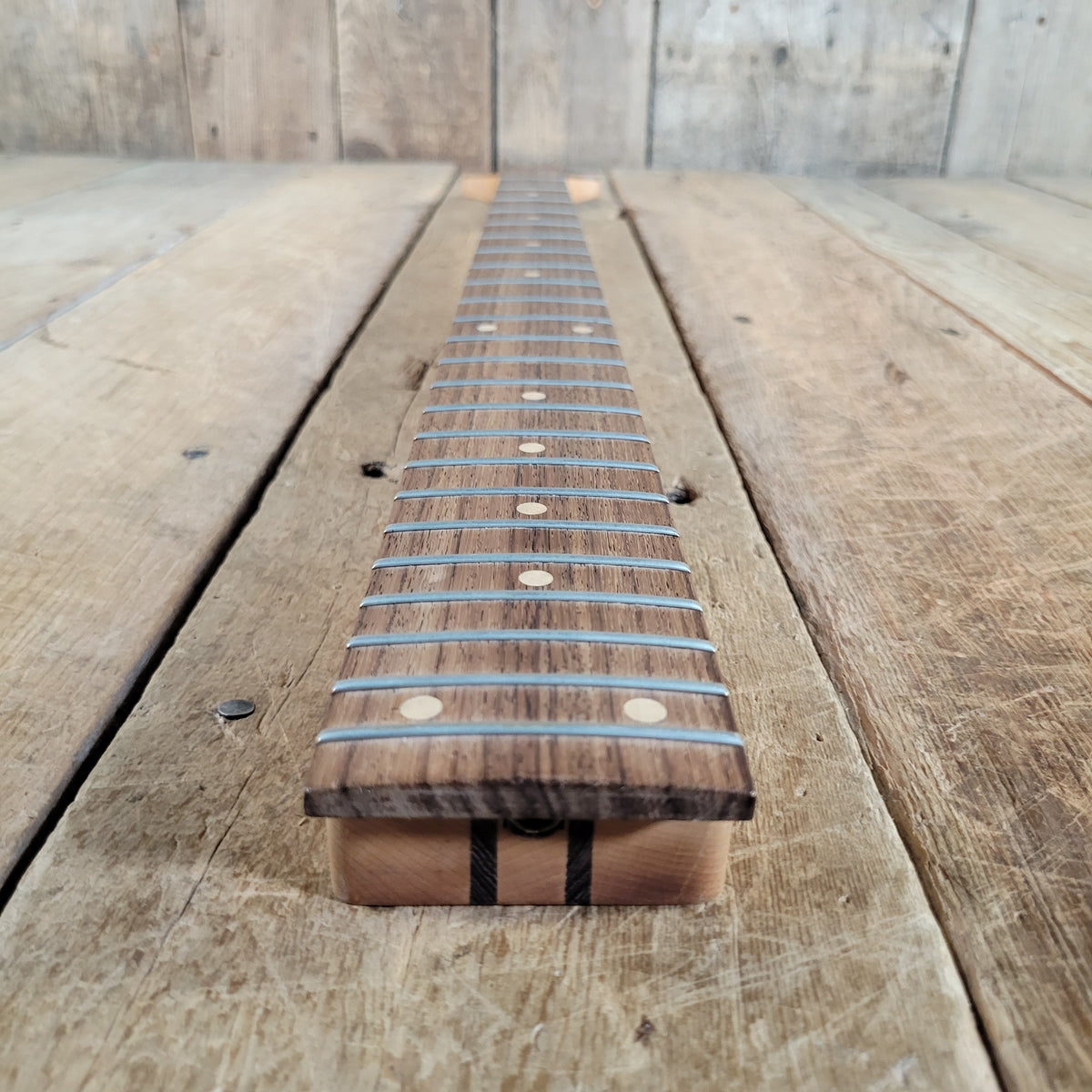 Unbranded Figured Walnut & Maple Bass Body & Neck Unfinished Project, Excellent Condition