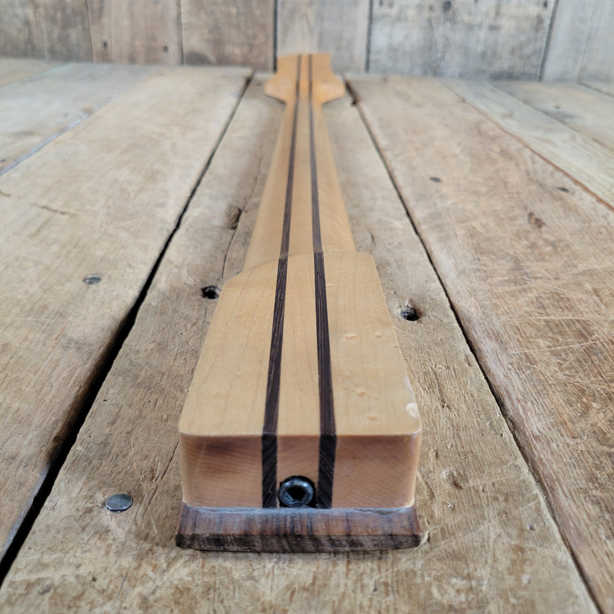 Unbranded Figured Walnut & Maple Bass Body & Neck Unfinished Project, Excellent Condition