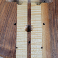 Unbranded Figured Walnut & Maple Bass Body & Neck Unfinished Project, Excellent Condition