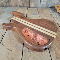 Unbranded Figured Walnut & Maple Bass Body & Neck Unfinished Project, Excellent Condition