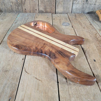 Unbranded Figured Walnut & Maple Bass Body & Neck Unfinished Project, Excellent Condition