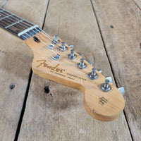 MJT 2010 Relic Strat Parts-Caster Olympic White Relic w/Mono Gig Bag, Very Good