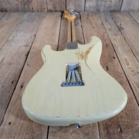 MJT 2010 Relic Strat Parts-Caster Olympic White Relic w/Mono Gig Bag, Very Good