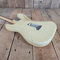 MJT 2010 Relic Strat Parts-Caster Olympic White Relic w/Mono Gig Bag, Very Good