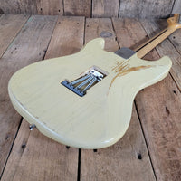 MJT 2010 Relic Strat Parts-Caster Olympic White Relic w/Mono Gig Bag, Very Good