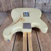 MJT 2010 Relic Strat Parts-Caster Olympic White Relic w/Mono Gig Bag, Very Good