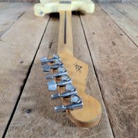 MJT 2010 Relic Strat Parts-Caster Olympic White Relic w/Mono Gig Bag, Very Good