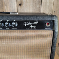 Fender 1964 Vibroverb AA763 Pre CBS Black Panel Vintage Guitar Amp, Excellent