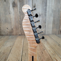 Logan Tele Custom (Esquire) Sunburst Figured Maple Neck Double Bound w/Tweed Hard Case, Excellent