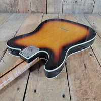 Logan Tele Custom (Esquire) Sunburst Figured Maple Neck Double Bound w/Tweed Hard Case, Excellent