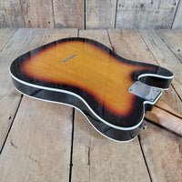 Logan Tele Custom (Esquire) Sunburst Figured Maple Neck Double Bound w/Tweed Hard Case, Excellent