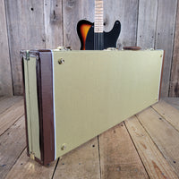 Logan Tele Custom (Esquire) Sunburst Figured Maple Neck Double Bound w/Tweed Hard Case, Excellent