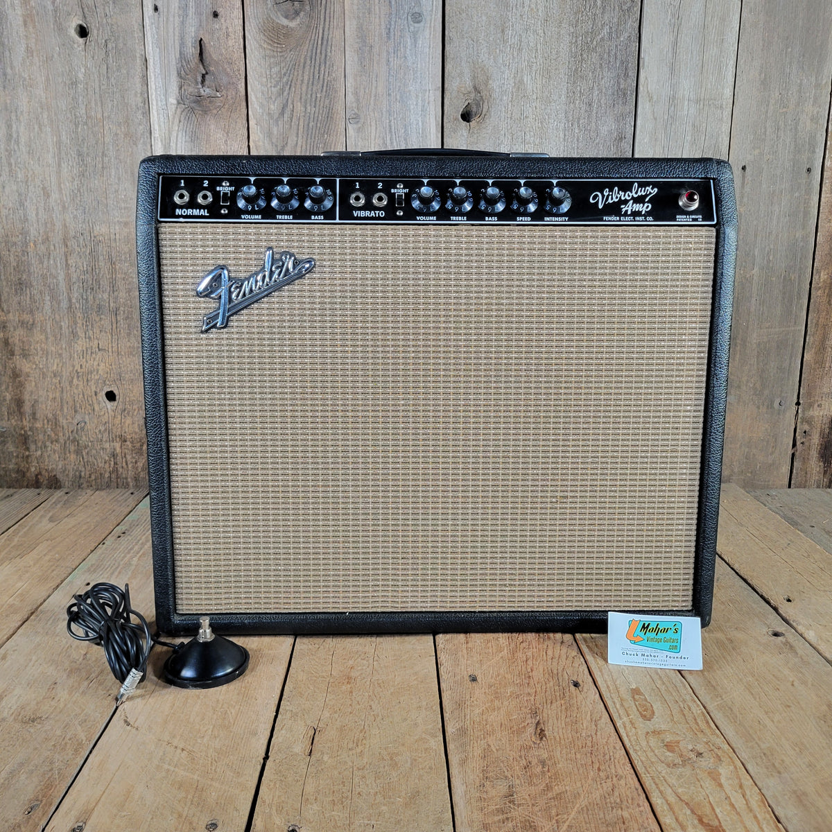 Fender 1964 Vibrolux AA763 Rare Blackpanel Pre-CBS 1x12 Amp, Very Good
