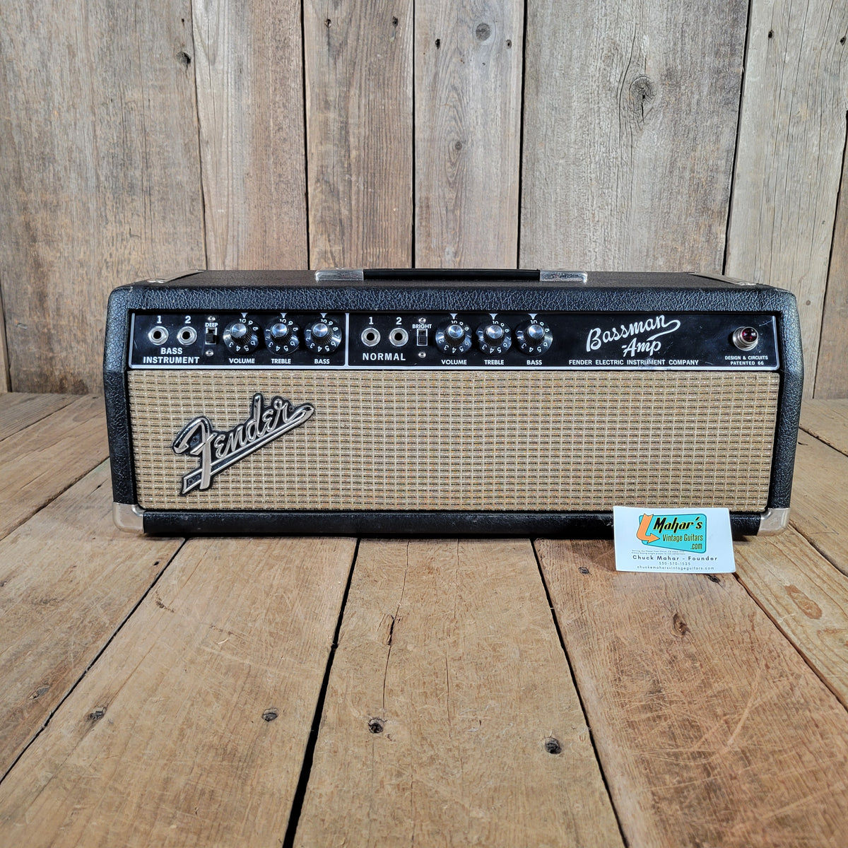 Fender 1964 Bassman Head, Pre-CBS Blackpanel, Serviced, Near Mint