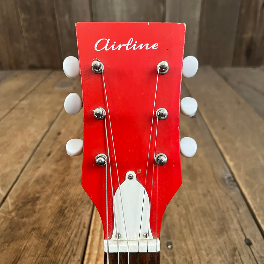 Airline Bighorn 1965 Red Vintage Guitar 5