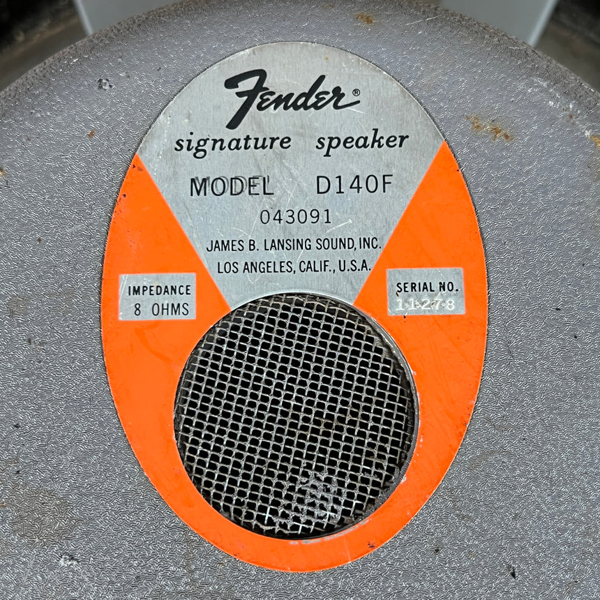 JBL Fender labeled 1960's D140F 15" gray speaker 8 ohm