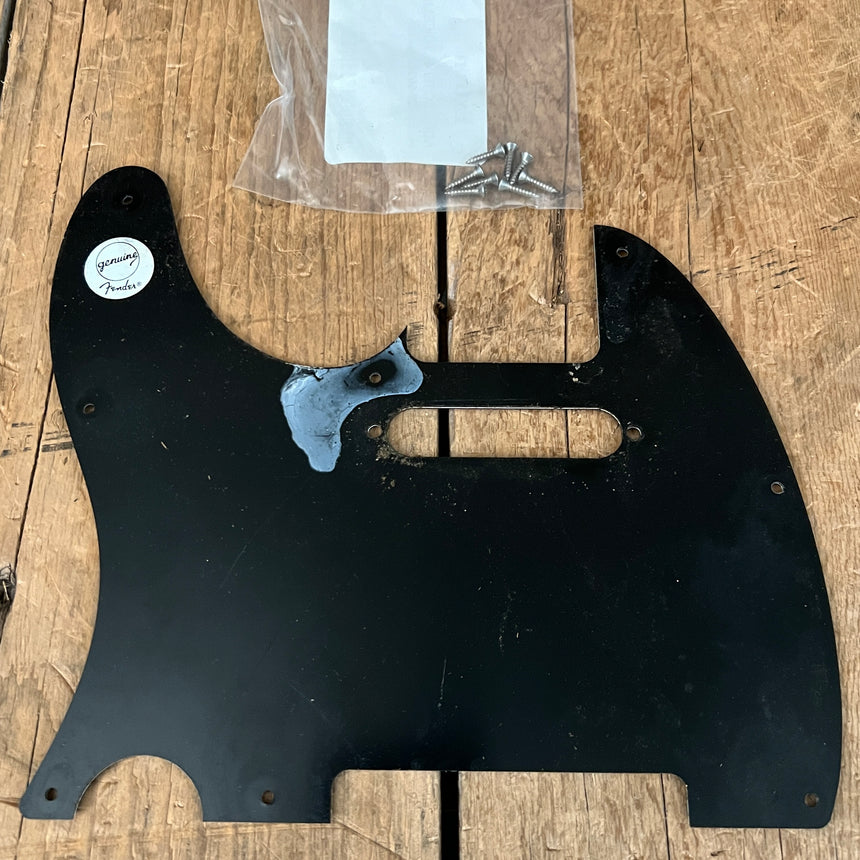 Fender Telecaster 8 Hole Pickguard 3 ply B/W/B with screws 1973 1970s Vintage Guitar Part