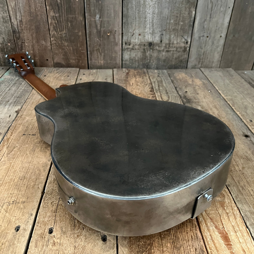 SOLD - Mule Resophonic Tri Cone Resonator Acoustic Electric Aged Cutaway