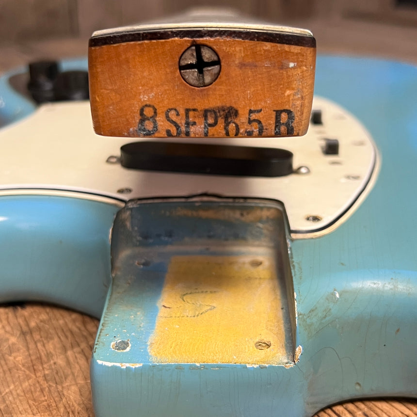 SOLD - Fender Mustang 1965 Mustang Blue Abigail Ybarra wound pickups