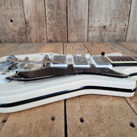 Airline by Valco Professional Res - O - Glass White 1964 – Original Case, Vintage USA Made, Iconic Tone & Style - Mahar's Vintage Guitars