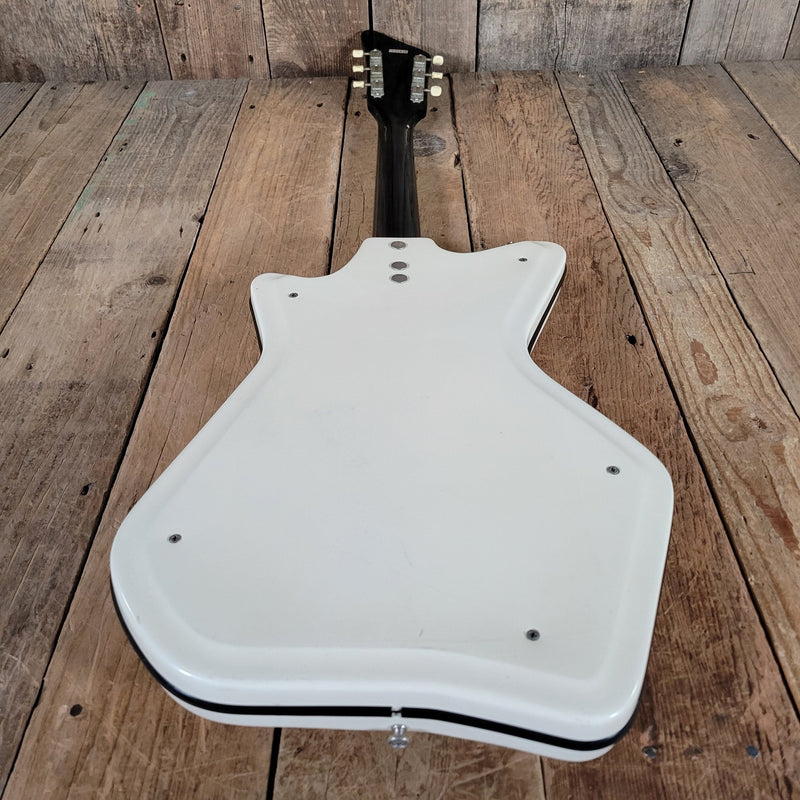 Airline by Valco Professional Res - O - Glass White 1964 – Original Case, Vintage USA Made, Iconic Tone & Style - Mahar's Vintage Guitars