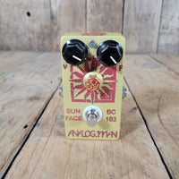 Analogman Sunface BC 183 Fuzz Pedal 2021 with LED Sundial Knob and DC - Mahar's Vintage Guitars