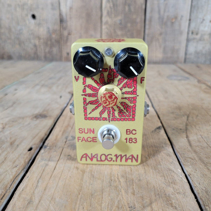 Analogman Sunface BC 183 Fuzz Pedal 2021 with LED Sundial Knob and DC - Mahar's Vintage Guitars
