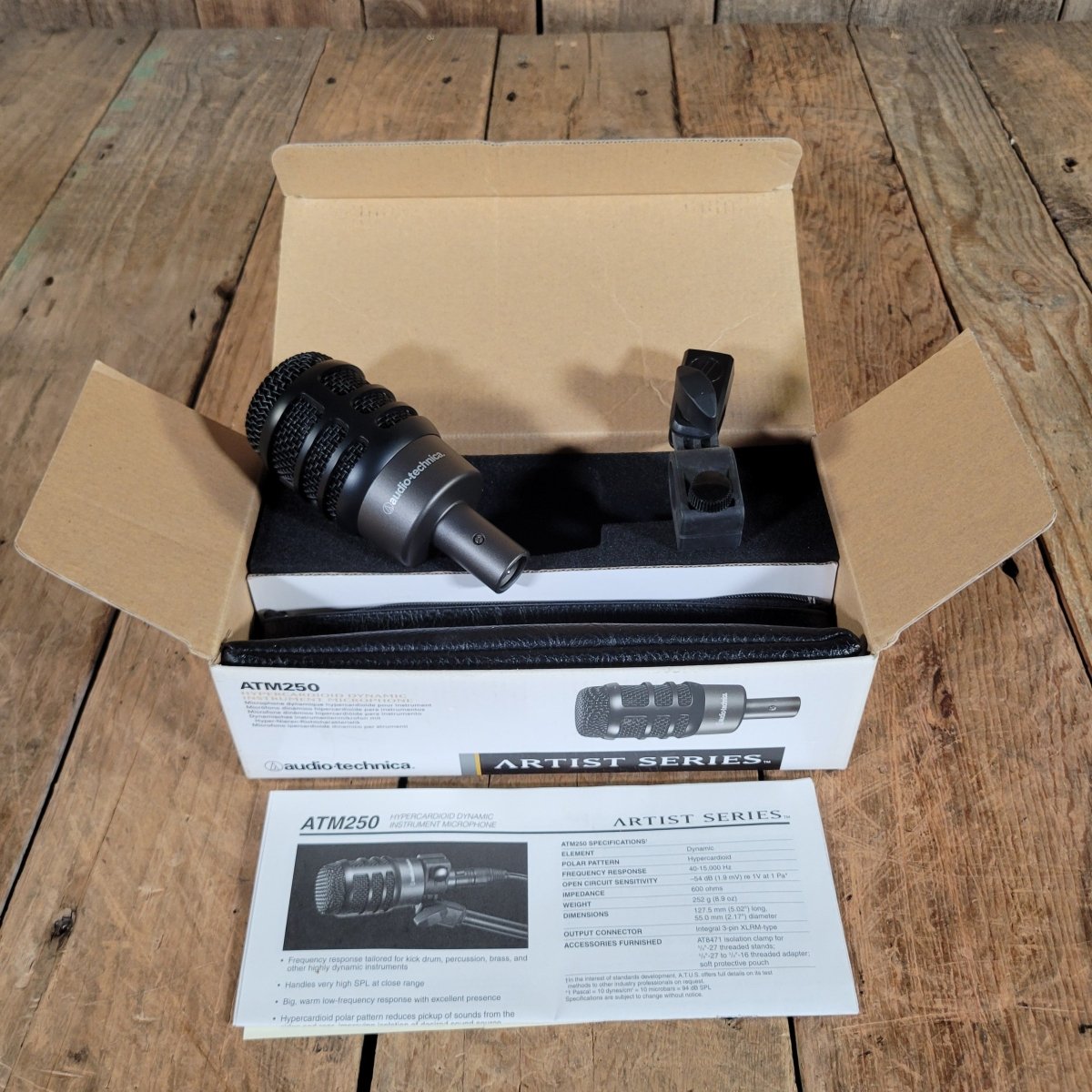 Audio - Technica ATM250 in box - Mahar's Vintage Guitars