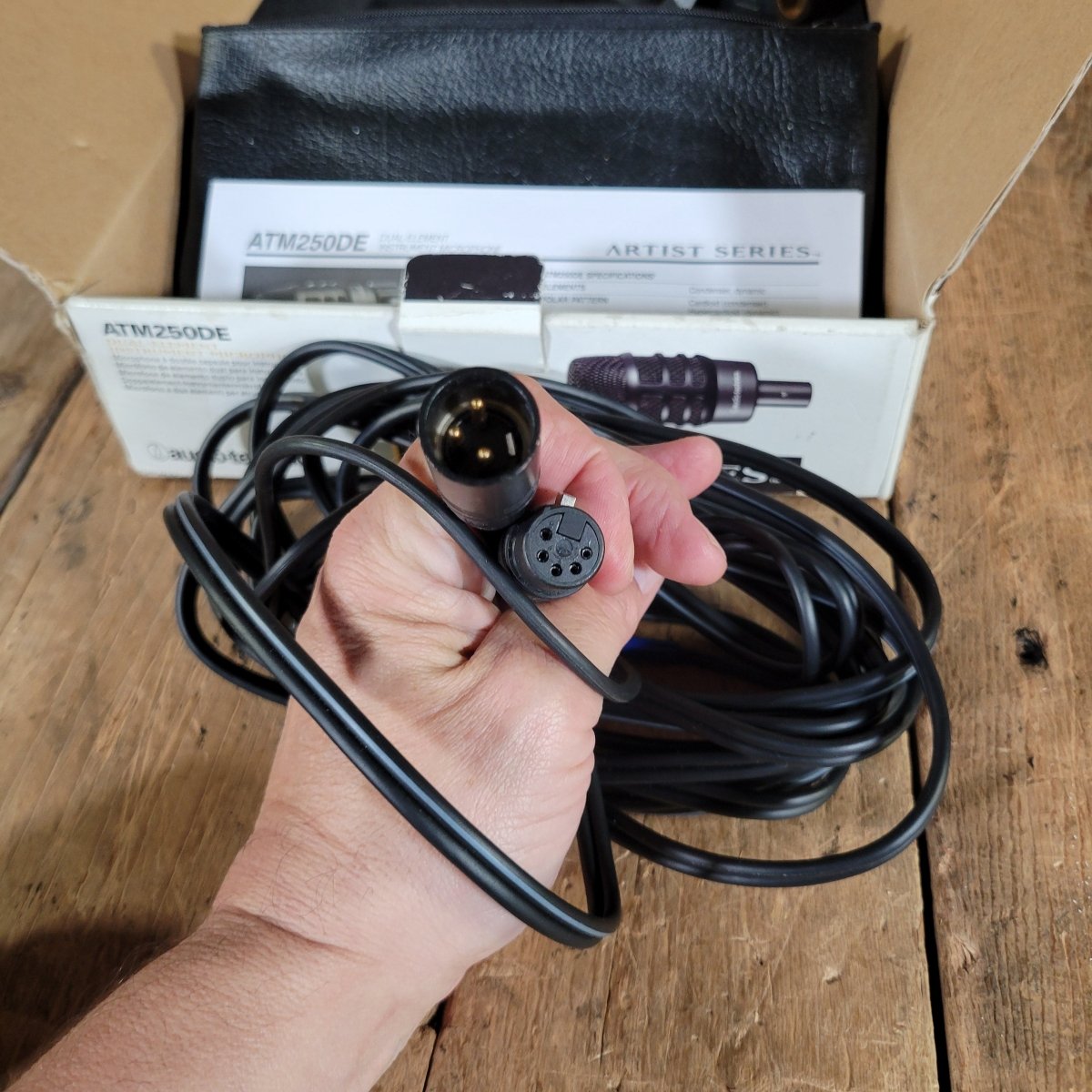 Audio - Technica ATM250DE Mic Mint w/ Box & Cable - Mahar's Vintage Guitars