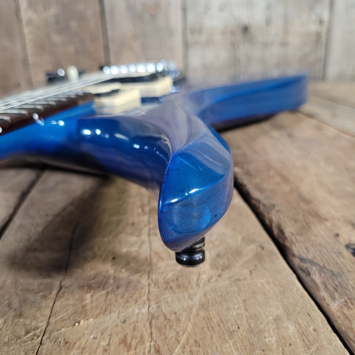 BC Rich Bich Deluxe 1984 Transparent Blue Quilt Maple - Mahar's Vintage Guitars