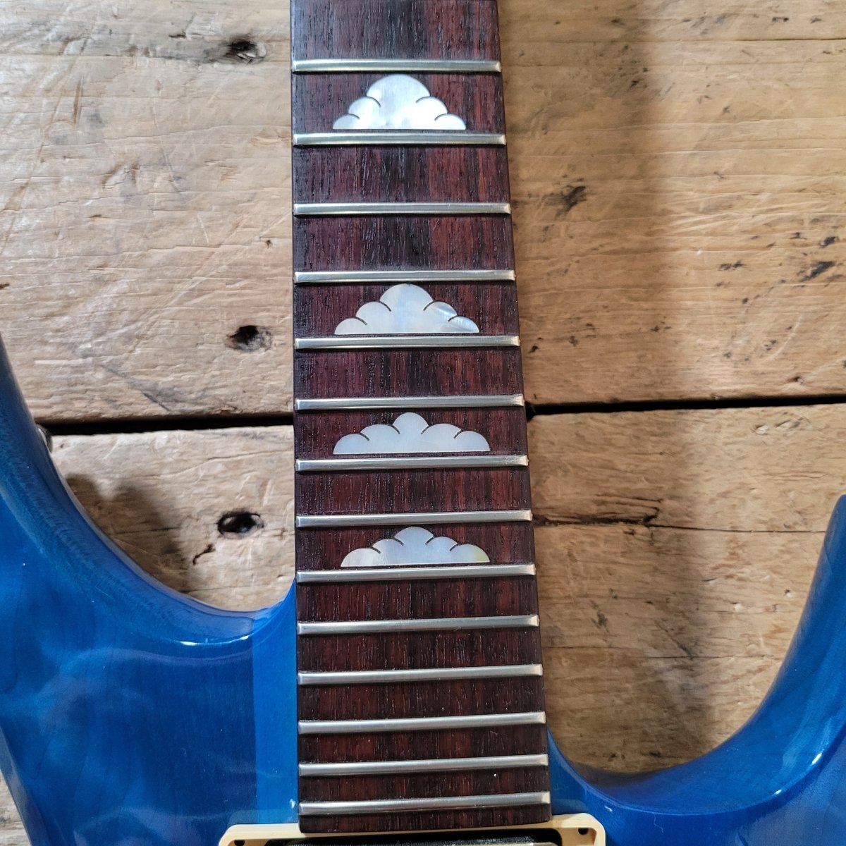 BC Rich Bich Deluxe 1984 Transparent Blue Quilt Maple - Mahar's Vintage Guitars