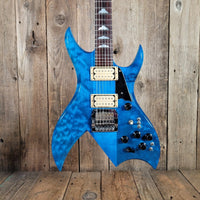 BC Rich Bich Deluxe 1984 Transparent Blue Quilt Maple - Mahar's Vintage Guitars