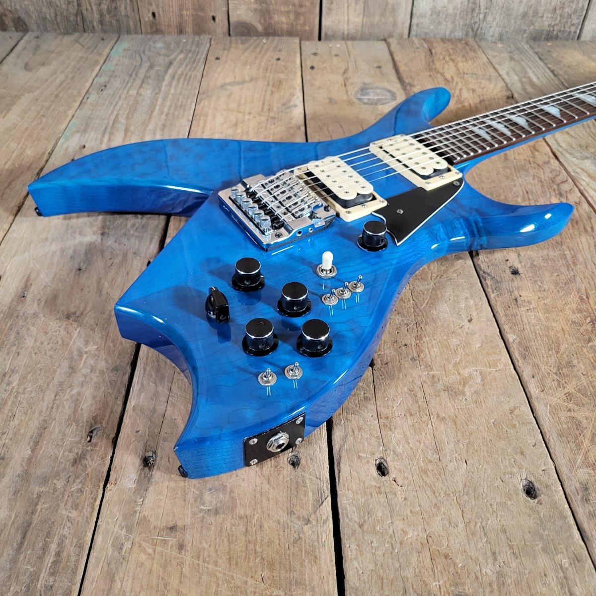 BC Rich Bich Deluxe 1984 Transparent Blue Quilt Maple - Mahar's Vintage Guitars