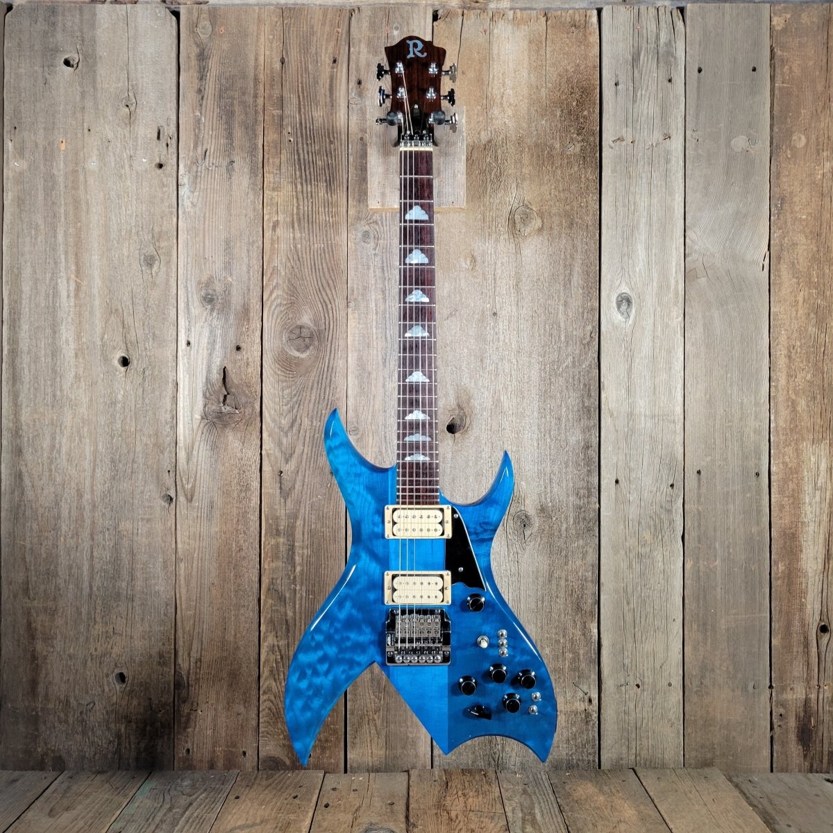BC Rich Bich Deluxe 1984 Transparent Blue Quilt Maple - Mahar's Vintage Guitars