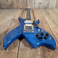 BC Rich Bich Deluxe 1984 Transparent Blue Quilt Maple - Mahar's Vintage Guitars