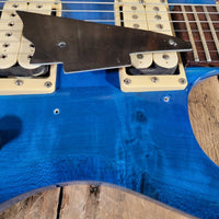BC Rich Bich Deluxe 1984 Transparent Blue Quilt Maple - Mahar's Vintage Guitars