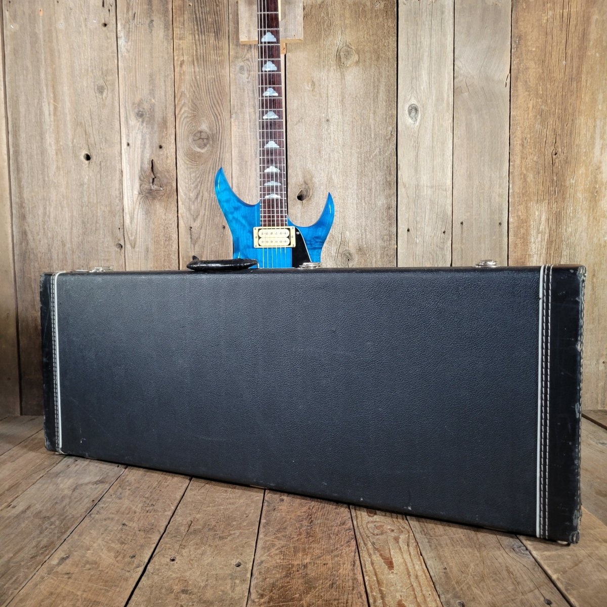 BC Rich Bich Deluxe 1984 Transparent Blue Quilt Maple - Mahar's Vintage Guitars