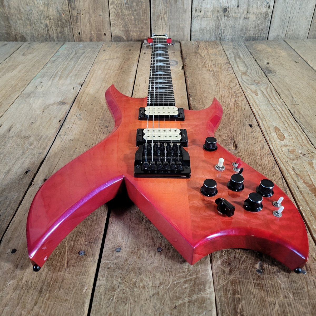 BC Rich Bich Quilt Maple 1986 Pearlescent Cherry Burst - Mahar's Vintage Guitars