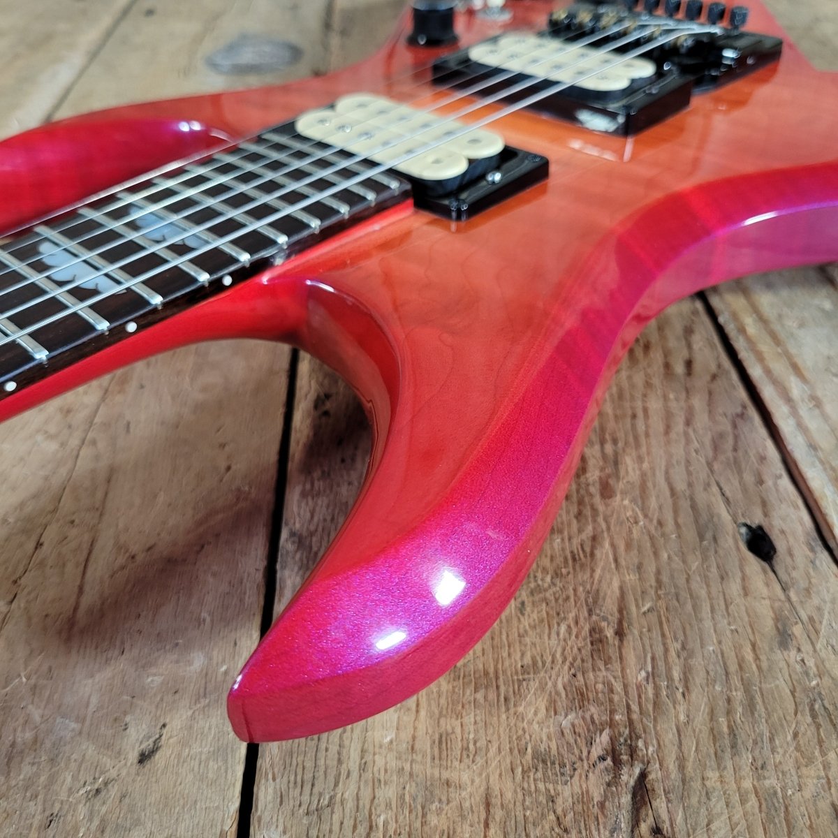 BC Rich Bich Quilt Maple 1986 Pearlescent Cherry Burst - Mahar's Vintage Guitars