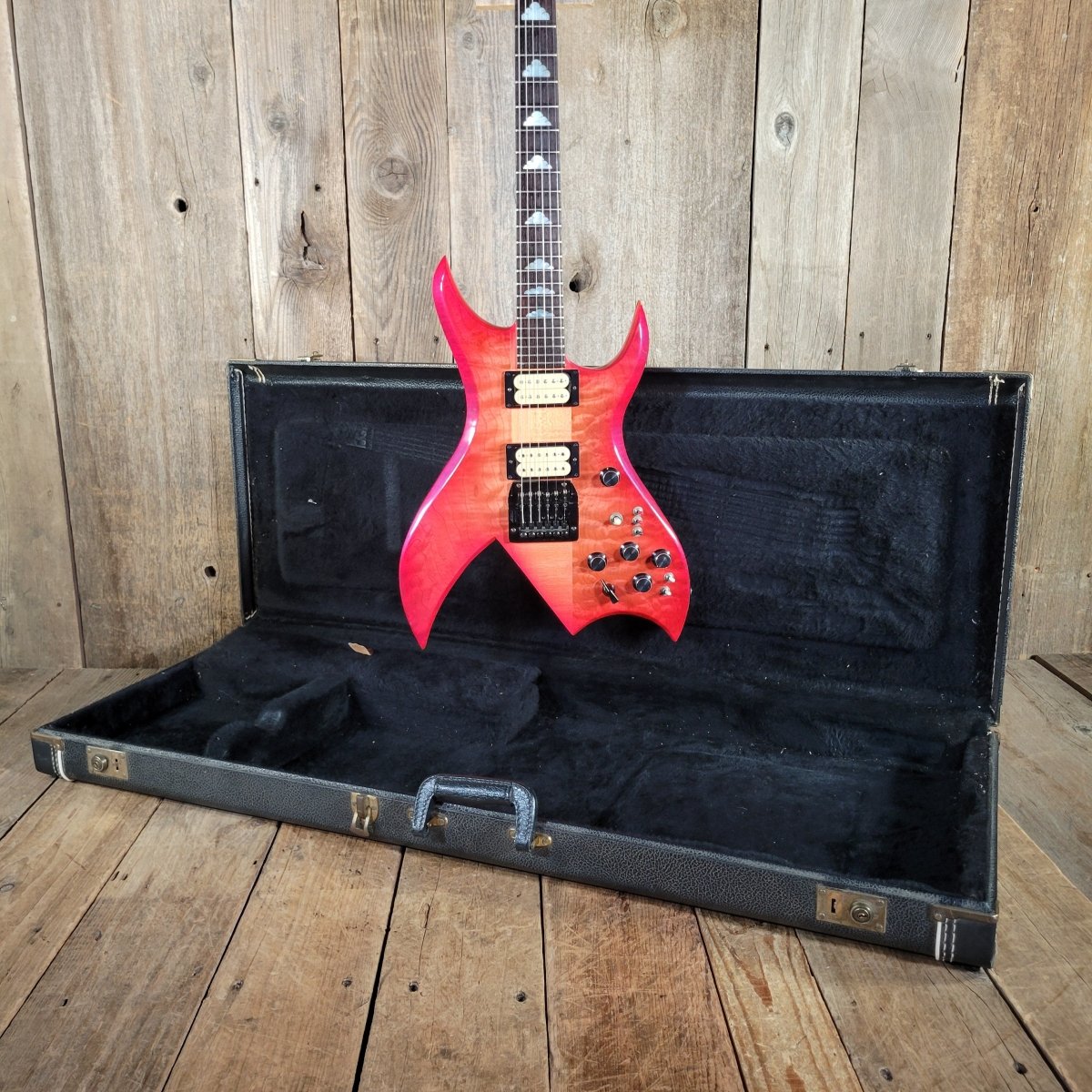 BC Rich Bich Quilt Maple 1986 Pearlescent Cherry Burst - Mahar's Vintage Guitars