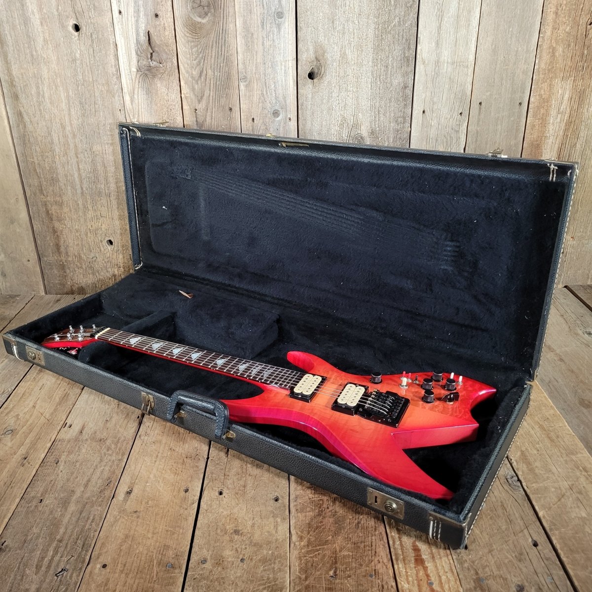 BC Rich Bich Quilt Maple 1986 Pearlescent Cherry Burst - Mahar's Vintage Guitars