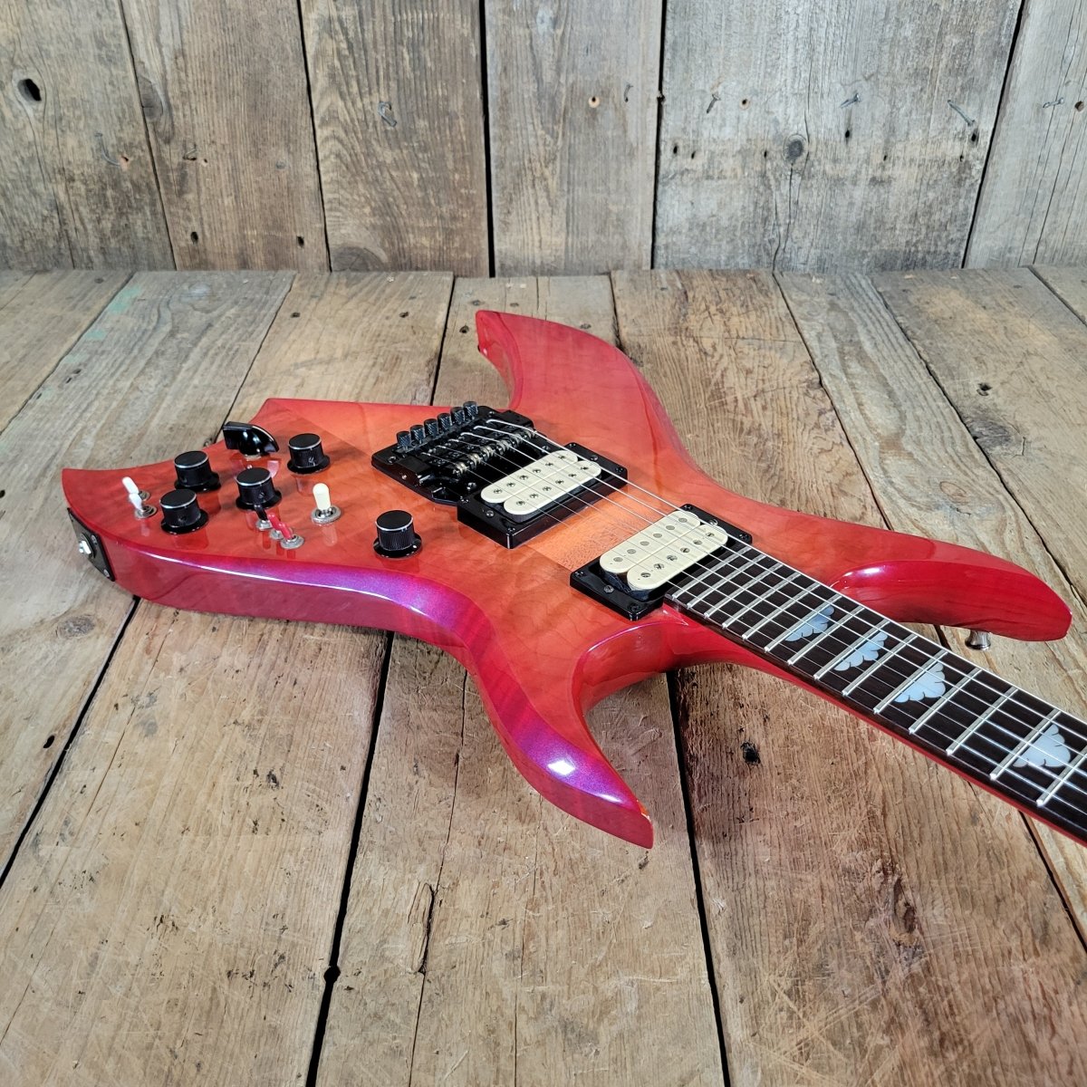 BC Rich Bich Quilt Maple 1986 Pearlescent Cherry Burst - Mahar's Vintage Guitars