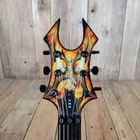 BC Rich KKV Kerry King Signature Flying V Tribal Flame Coffin Case 2009 - Mahar's Vintage Guitars