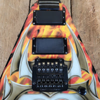 BC Rich KKV Kerry King Signature Flying V Tribal Flame Coffin Case 2009 - Mahar's Vintage Guitars