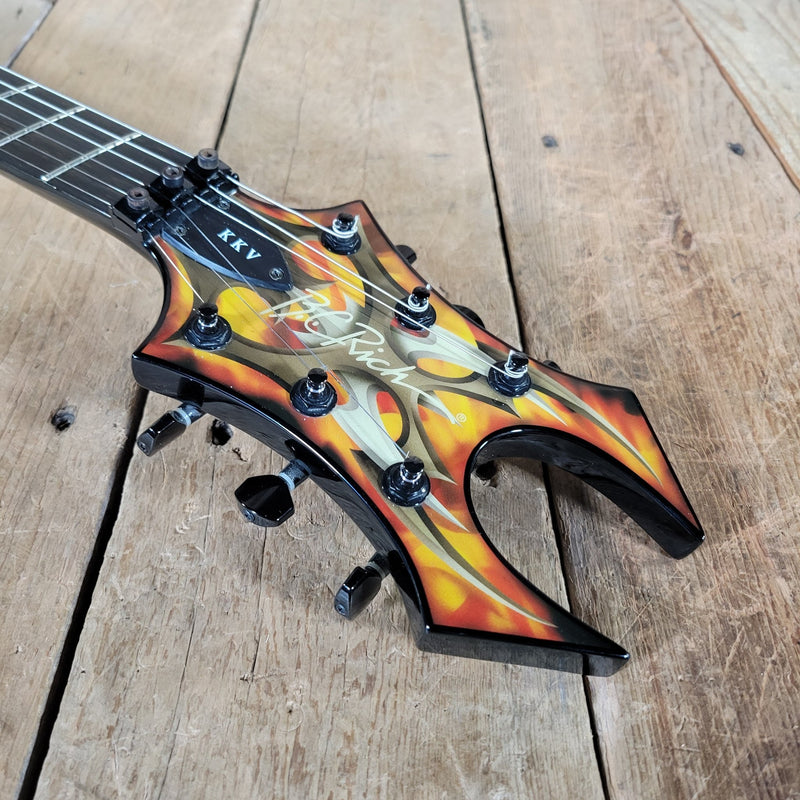 BC Rich KKV Kerry King Signature Flying V Tribal Flame Coffin Case 2009 - Mahar's Vintage Guitars